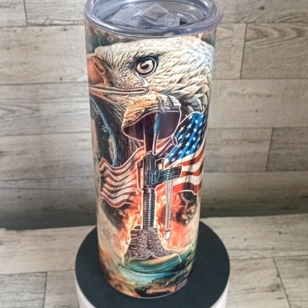 American Veterans 20oz. stainless steel Handmade Tumbler